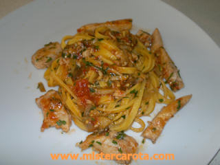 Tagliatelle al pesce persico